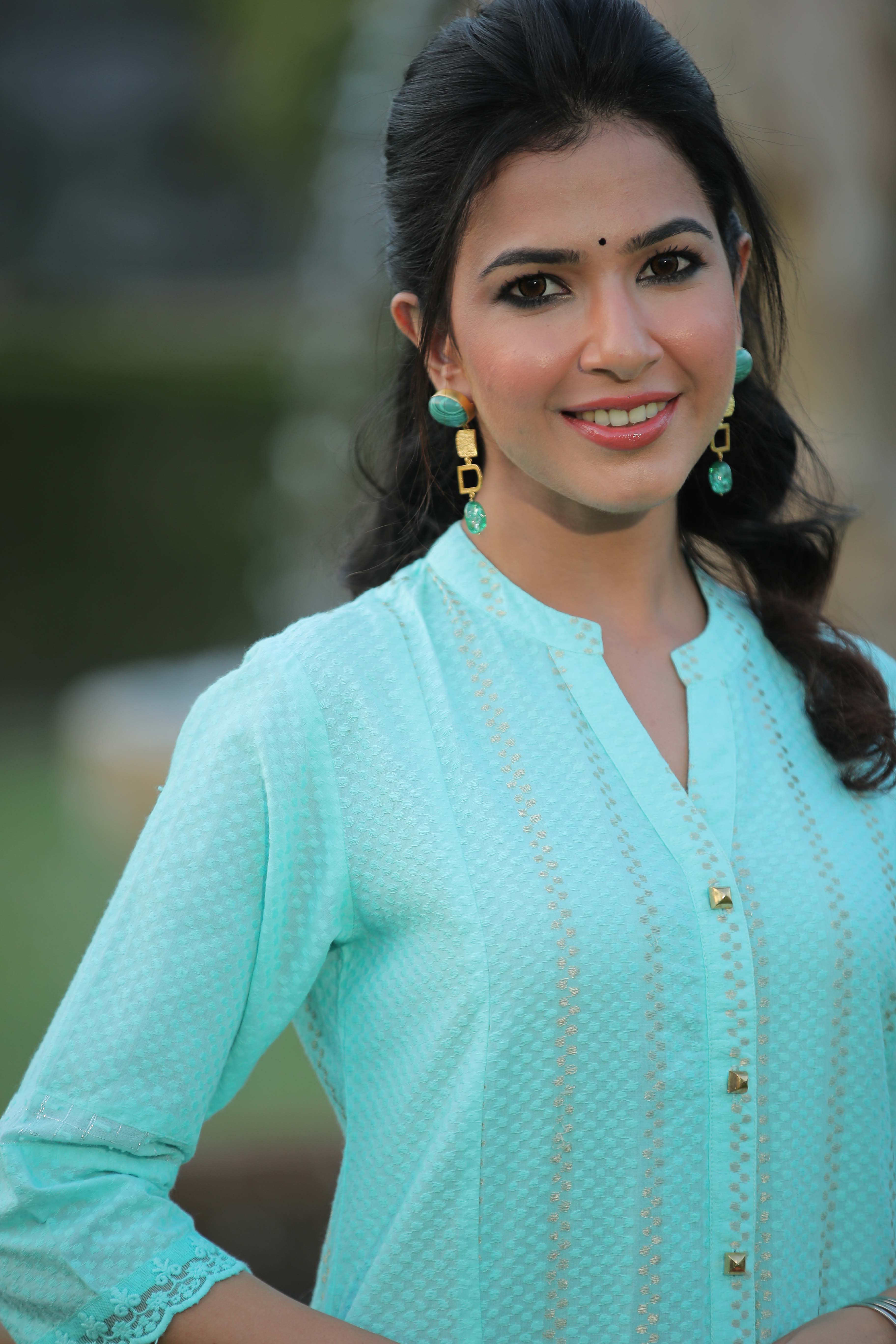 Juniper Women Aqua Cotton Dobby Printed A-Line Kurta | Grocsy