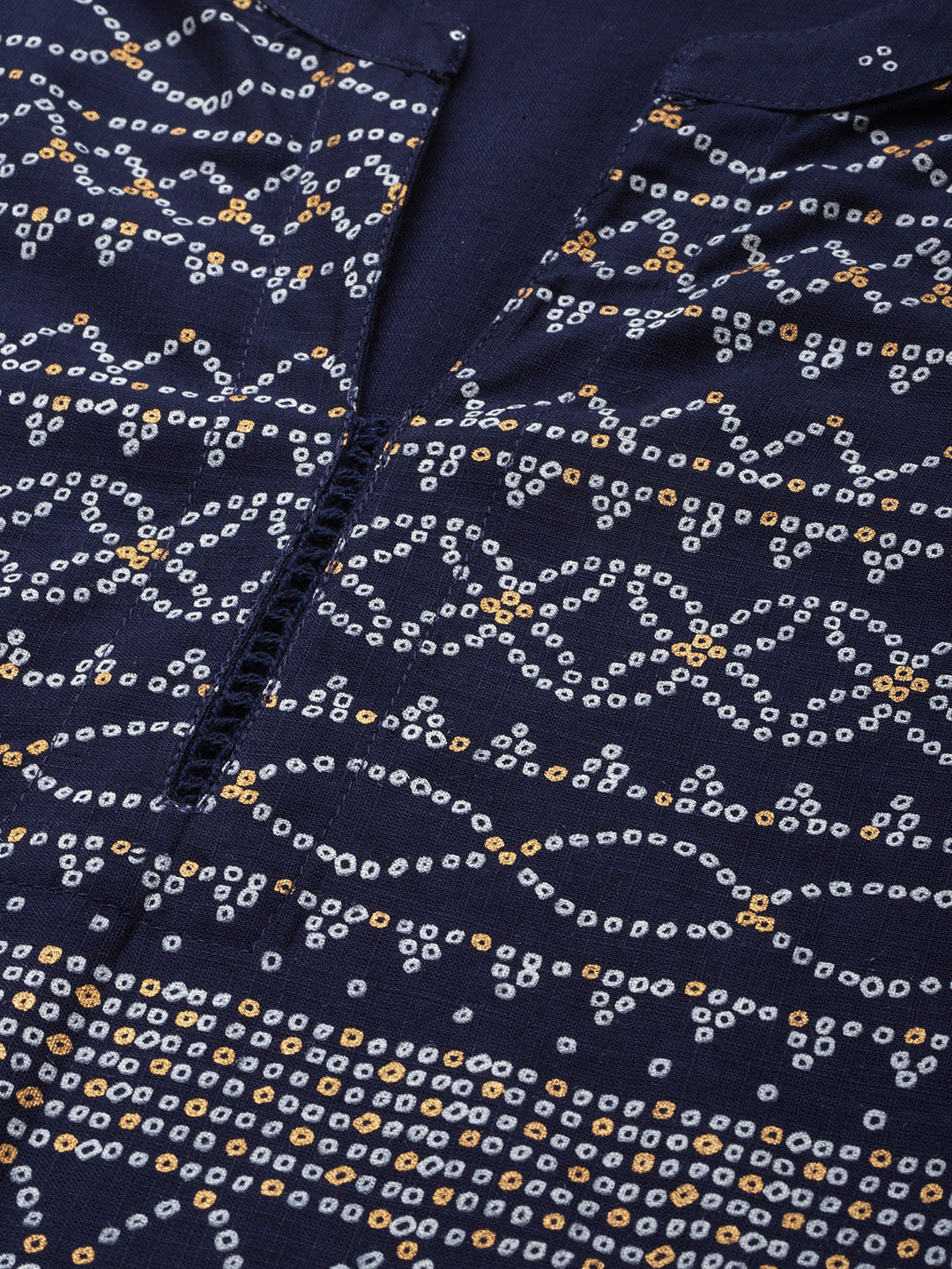 Juniper Womens Indigo Rayon Slub Placement Printed A Line Kurta | Grocsy