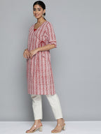 HERE&NOW Printed Wrap Designed Layered Kurta | Grocsy