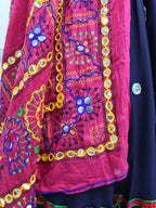 Myra Navy Blue Viscose Rayon and Cotton Embroidered with Print Designer Lehenga | Grocsy