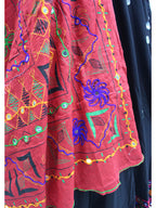 Myra Black Viscose Rayon and Cotton Embroidered with Print Designer Lehenga | Grocsy