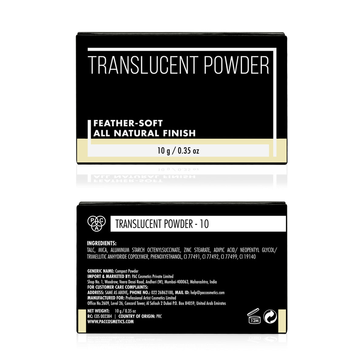 PAC Studio Translucent Powder - 10 | Grocsy