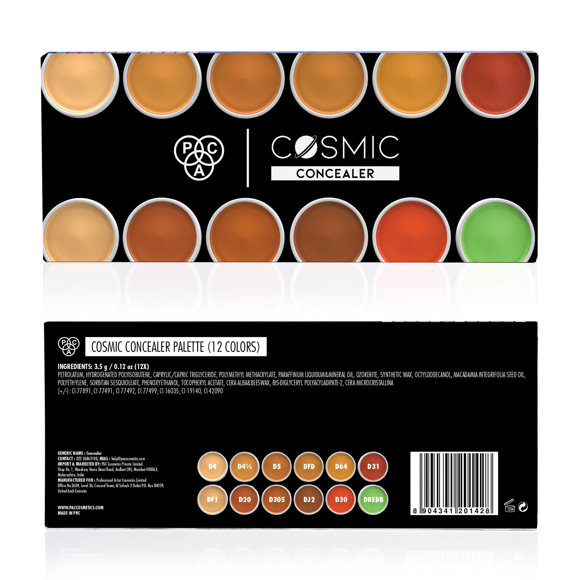 PAC Studio Cosmic Concealer Palette 12 Colors | Grocsy