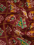 Shades of Maroon And Parrot Green Blouse Patola Print Semi Chanderi Saree By Gayathri Reddy Designer Studio | Grocsy