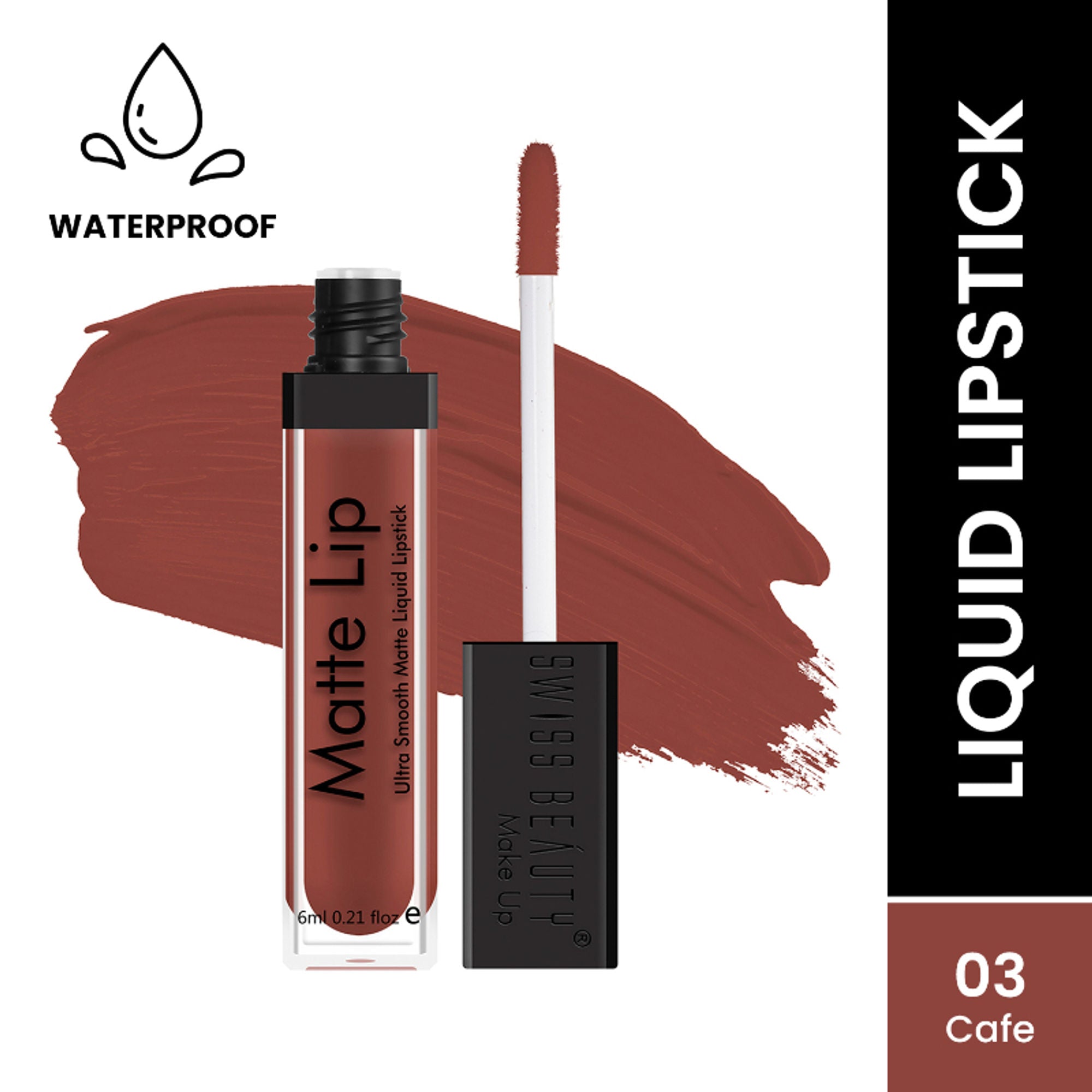 Swiss Beauty Ultra Smooth Matte Liquid Lipstick - 3 Caf | Grocsy