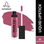 Swiss Beauty Ultra Smooth Matte Liquid Lipstick - 12 Mauve Pink | Grocsy