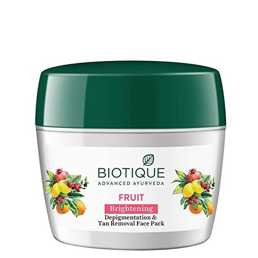 Biotique Advanced Ayurveda Fruit Brightening Depigmentation & Tan Removal Face Pack | Grocsy