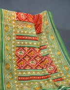 Shades of Orange Bandhni Design Semi Chanderi Saree By Gayathri Reddy Designer Studio | Grocsy