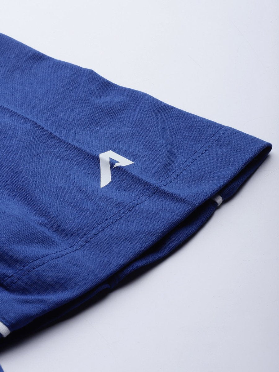 Alcis Men Blue Slim Fit Training or Gym T-shirt | Grocsy