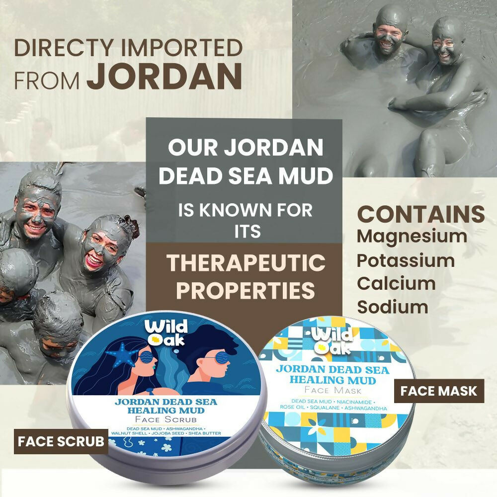 Wild Oak Jordan Dead Sea Healing Mud Face Scrub | Grocsy