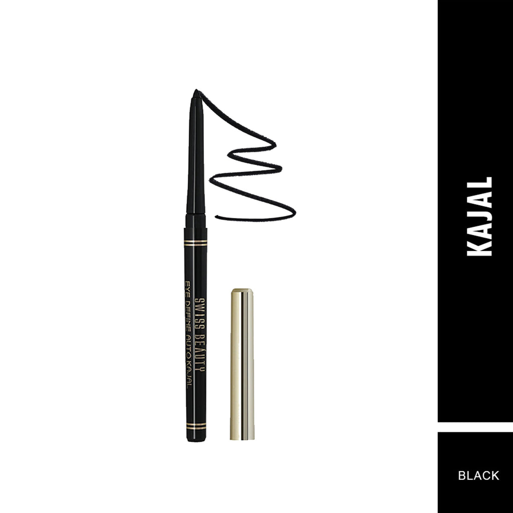 Swiss Beauty Eye Define Auto Kajal Black | Grocsy