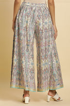 W for Woman Multi-Coloured Glitter Printed Festive Cullotes | Grocsy