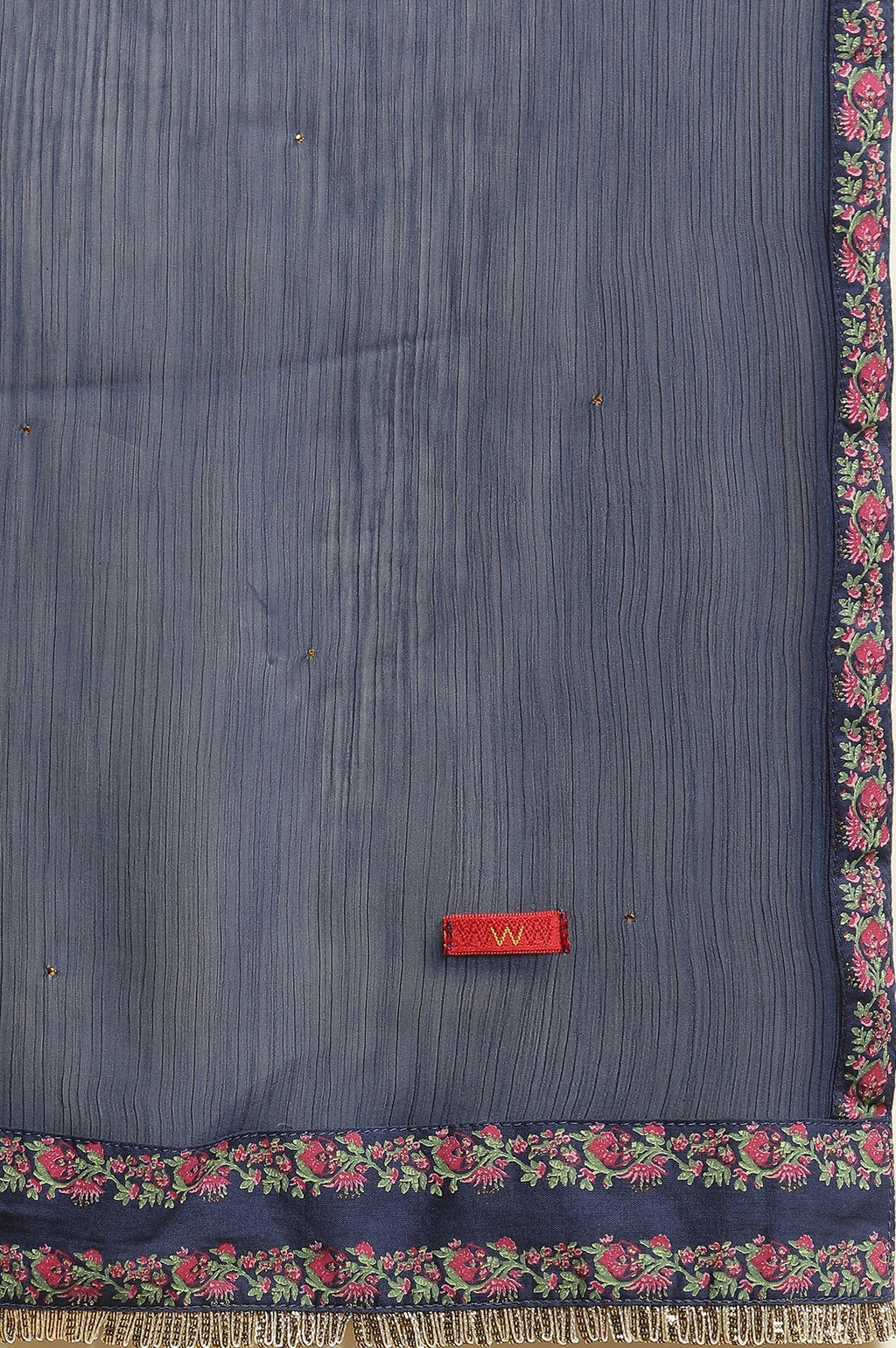 W for Woman Blue Floral Printed Kurta, Sharara And Dupatta Set | Grocsy