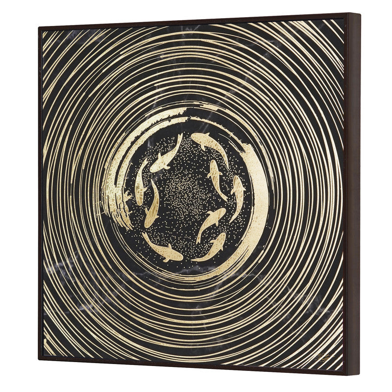 Tehzeeb Creations Golden Embossed Wall Painting | Grocsy