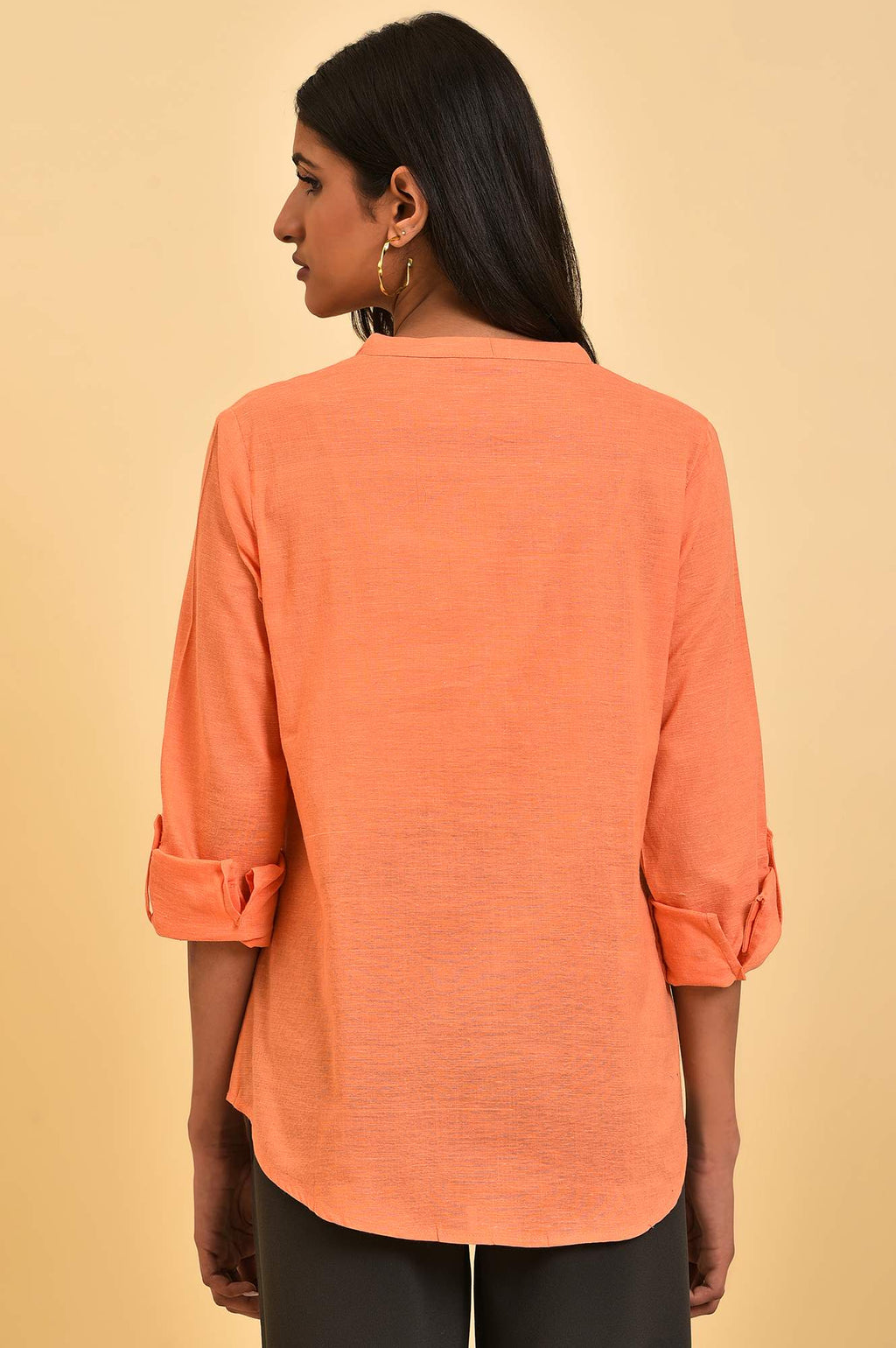 W for Woman Pink Button Down Western Top | Grocsy