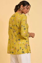 W for Woman Yellow Floral Straight Top | Grocsy