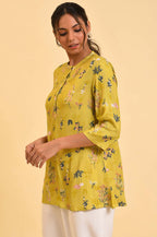 W for Woman Yellow Floral Straight Top | Grocsy