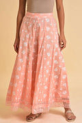 W for Woman Pink Printed Festive Culottes | Grocsy