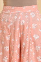 W for Woman Pink Printed Festive Culottes | Grocsy