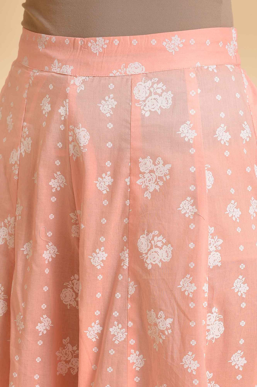 W for Woman Pink Printed Festive Culottes | Grocsy