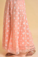 W for Woman Pink Printed Festive Culottes | Grocsy