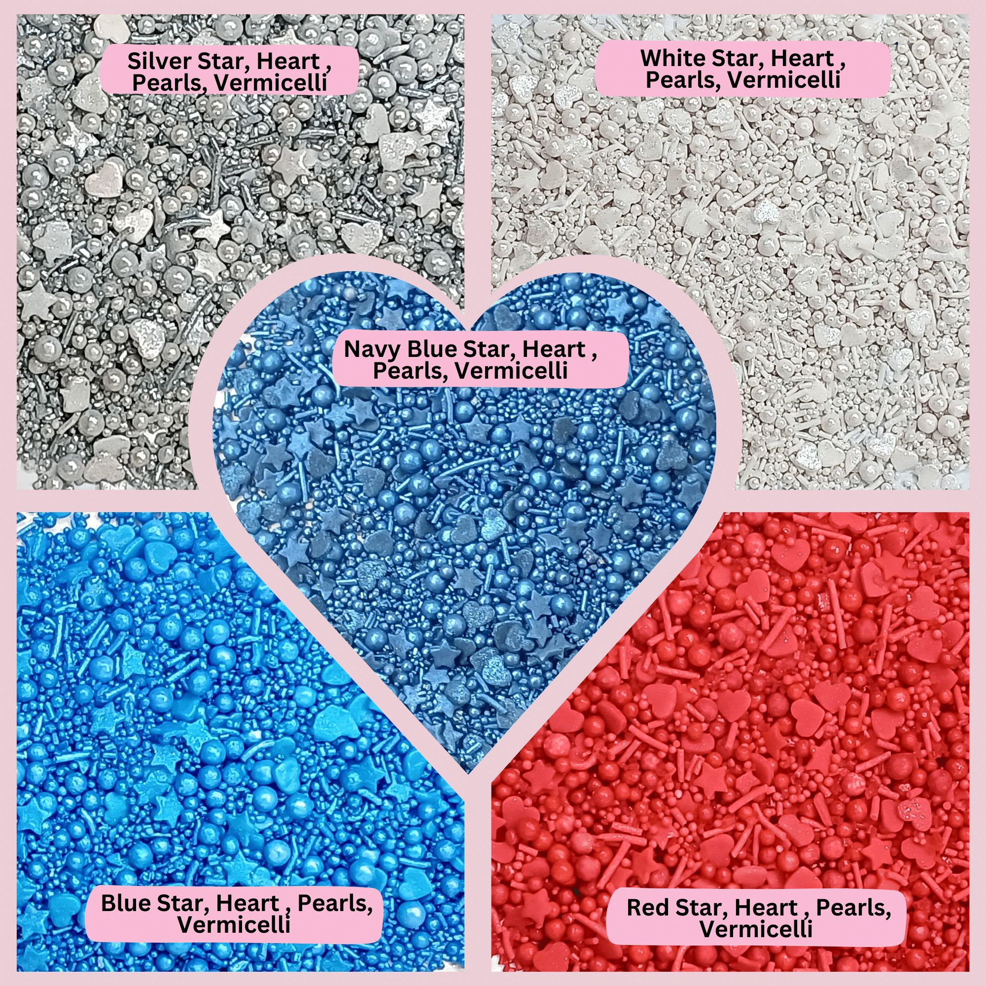 Confect Mix Red, White & Blue Sprinkles | Marvelous Mix Patriotic Sprinkles | Grocsy