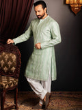 House of Pataudi Ethnic Motifs Printed Straight Jashn Kurta | Grocsy
