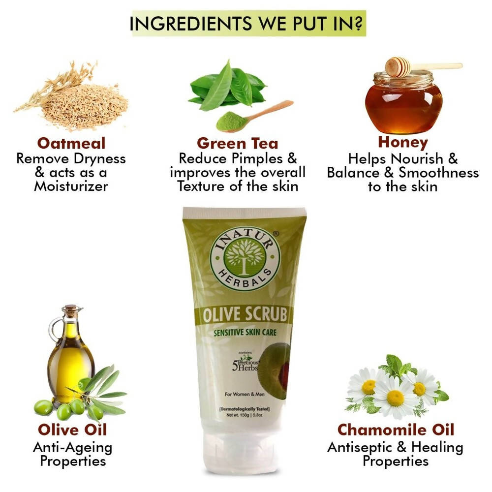 Inatur Olive Scrub | Grocsy