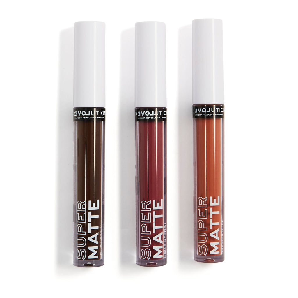 Makeup Revolution Relove Supermatte Liquid Lip Set - Wonder | Grocsy