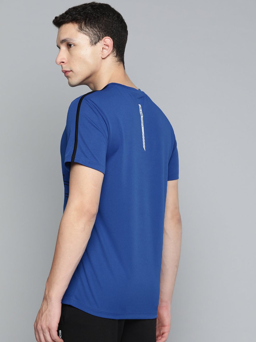 Alcis Men Typography Printed Dry Tech Slim Fit T-shirt | Grocsy