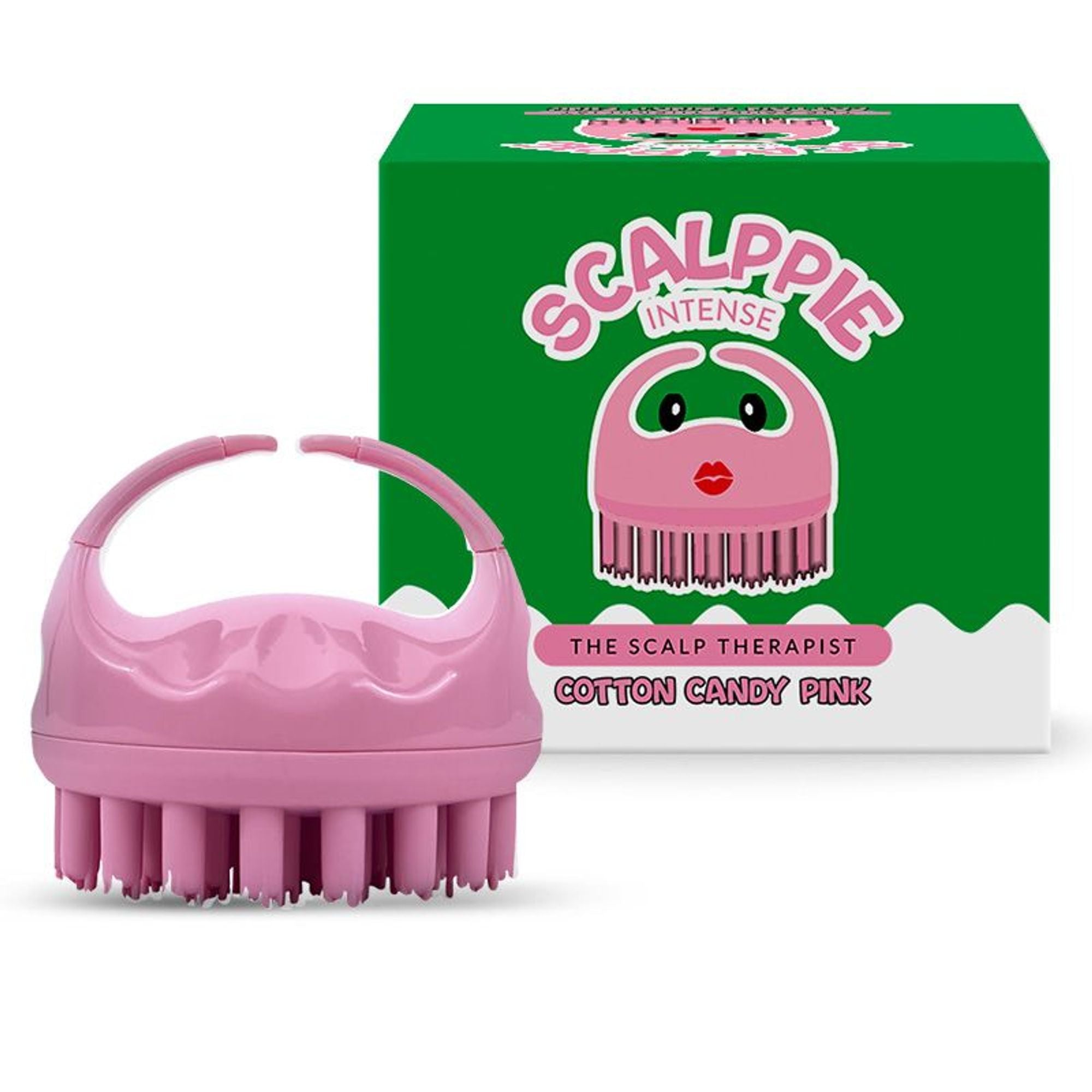 Scalppie Pro Silicon Hair Scalp Massager Shampoo Brush Scrub Hair Growth & Anti Dandruff - Baby Pink | Grocsy