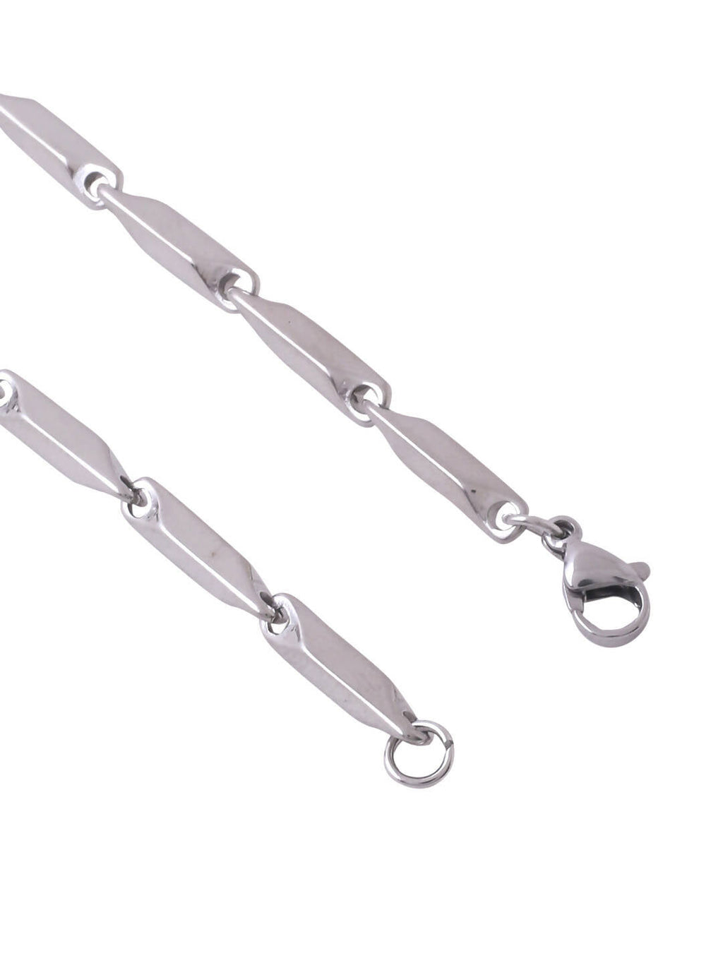 NVR Men Rhodium-Plated Stainless Steel Bohemian Chain | Grocsy