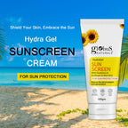 Globus Naturals Hydra Gel Sunscreen With Goodness of Sunflower & AloeVera For Sun Protection All Skin Types | Grocsy