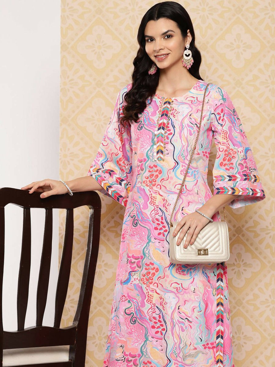 Ahalyaa Women's Traditional wear Kurta Set - Multi | Grocsy