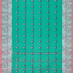 Exclusive Collection 100% Pure Cotton Green Tant Saree With Hand Weaving Work | Grocsy
