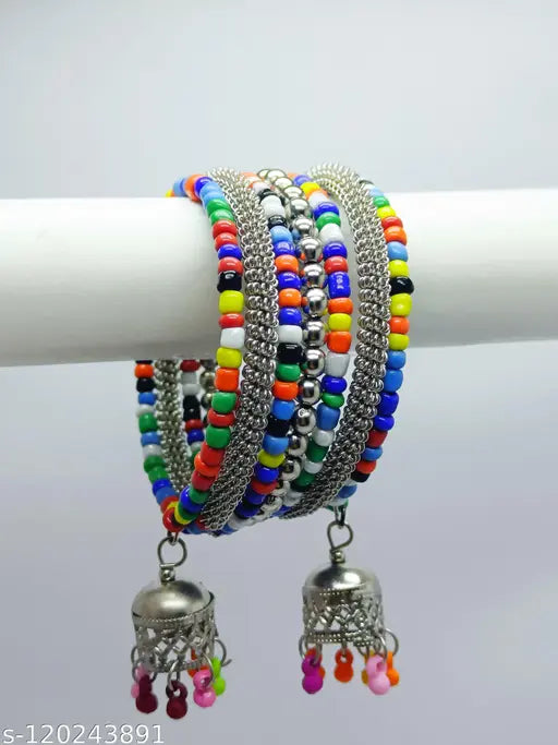 Tehzeeb Creations Women's Multi Colour Oxidised Openable Bangle | Grocsy