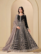 Anaita Black Velvet Anarkali Suits With Heavy Embroidery Work | Grocsy