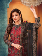 Myra Black Heavy Embroidered Pant Style Suit | Grocsy