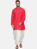 Sethukrishna Men Rose Kurta with Dhoti Pants | Grocsy