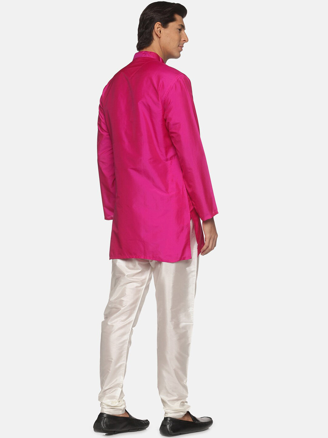 Sethukrishna Men Pink Solid Kurta with Pyjamas | Grocsy