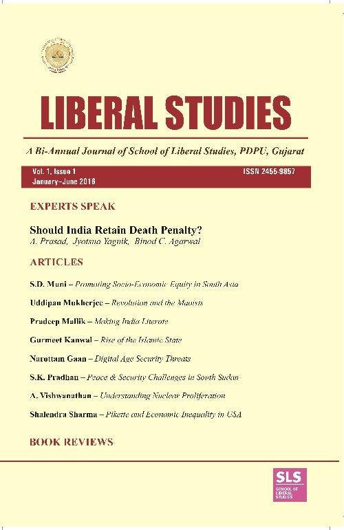 Liberal Studies : a Bi-Annual Journal of School of Liberal Studies, Pdpu, Gujarat (Vol. 1, Issue 1) - Gyan Books | Grocsy