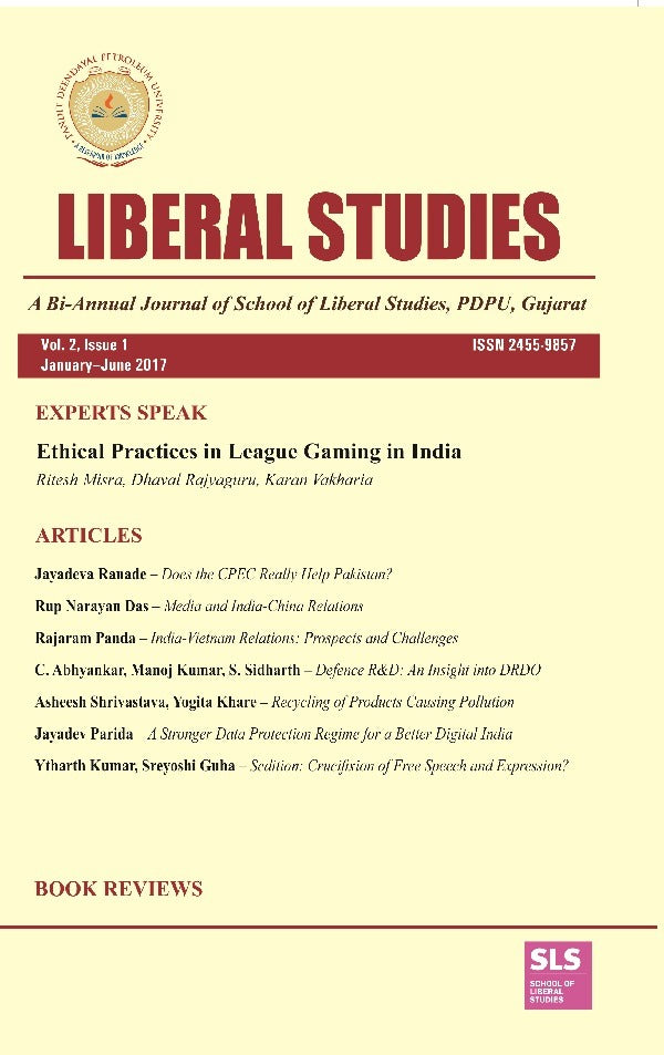 Liberal Studies : a Bi-Annual Journal of School of Liberal Studies, Pdpu, Gujarat (Vol. 2, Issue 1) January- June 2017 - Gyan Books | Grocsy