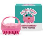 Scalppie Silicon Hair Scalp Massager & Shampoo Brush Scrub - Hair Growth & Anti Dandruff - Baby Pink | Grocsy