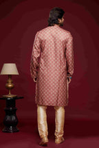 Raivat Ethnic Art Silk Digital Print Pintux Work Kurta Pajama In Pink Colour | Grocsy