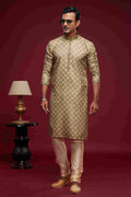 Raivat Ethnic Art Silk Digital Print Pintux Work Kurta Pajama In Light Green Colour | Grocsy