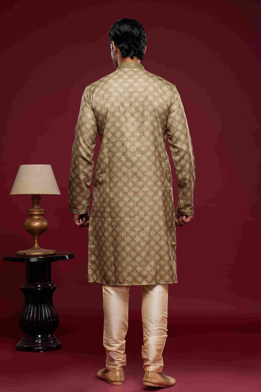 Raivat Ethnic Art Silk Digital Print Pintux Work Kurta Pajama In Light Green Colour | Grocsy