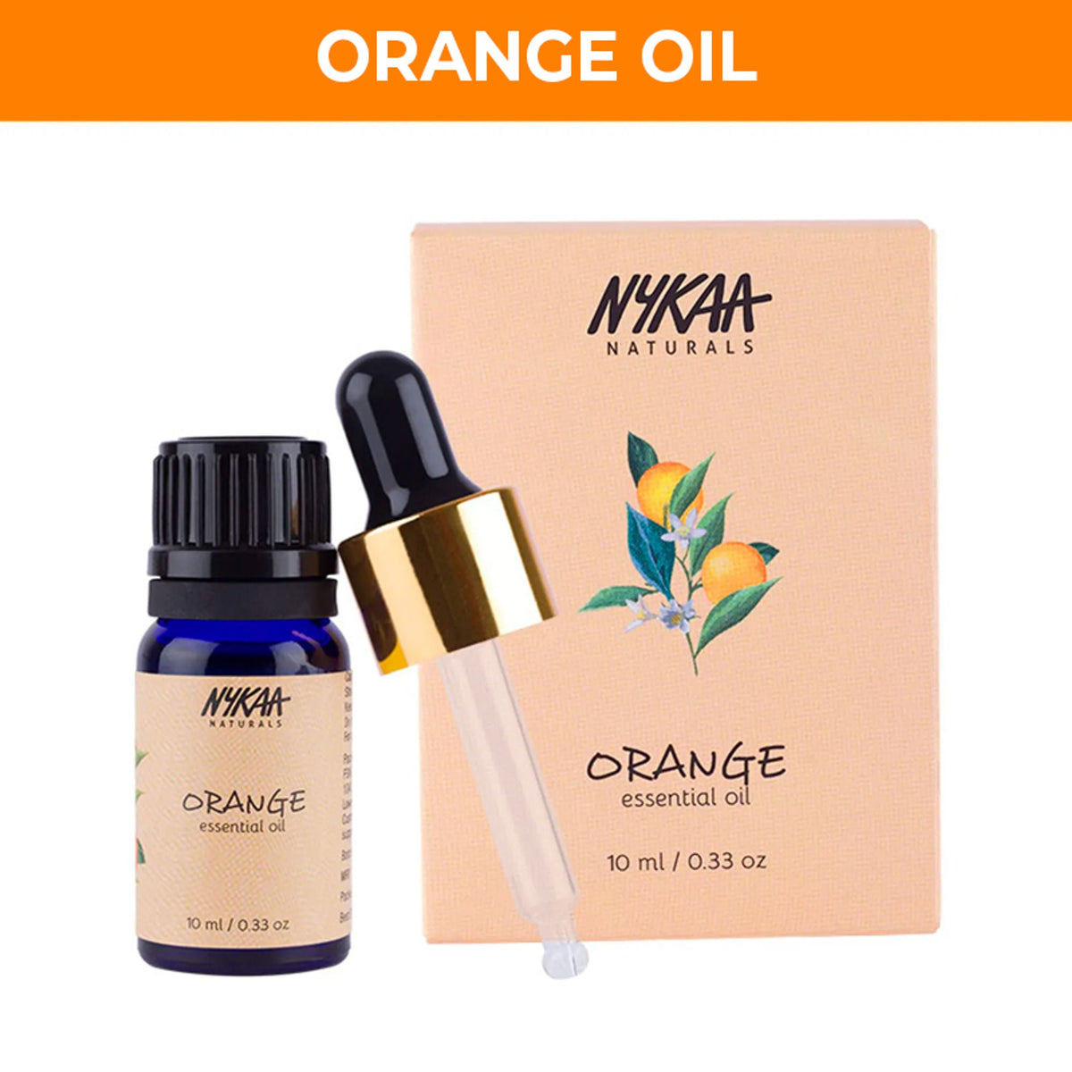 Nykaa Naturals - Orange Essential Oil For De-Tanning & Glowing Skin - 100% Natural | Grocsy