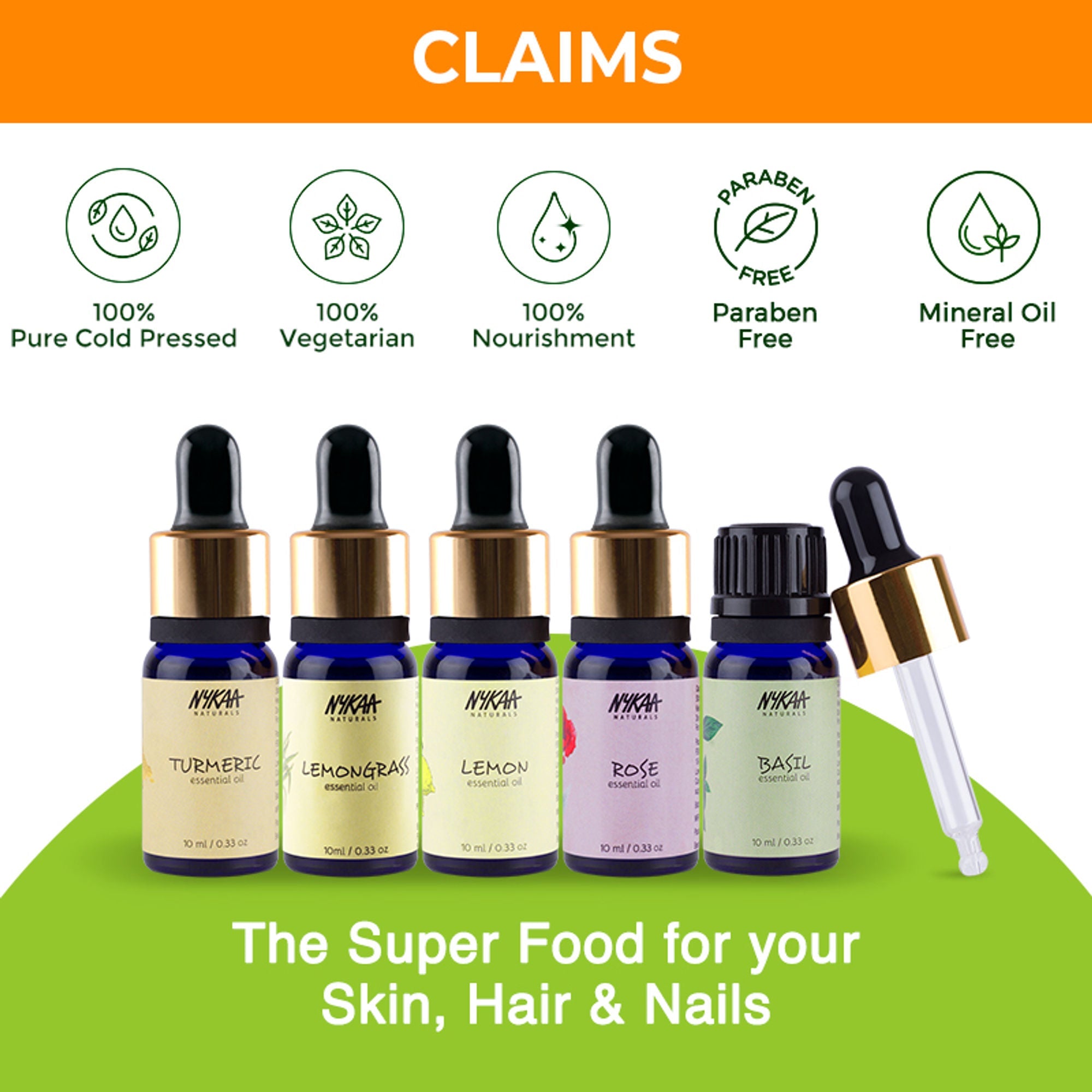 Nykaa Naturals - Orange Essential Oil For De-Tanning & Glowing Skin - 100% Natural | Grocsy