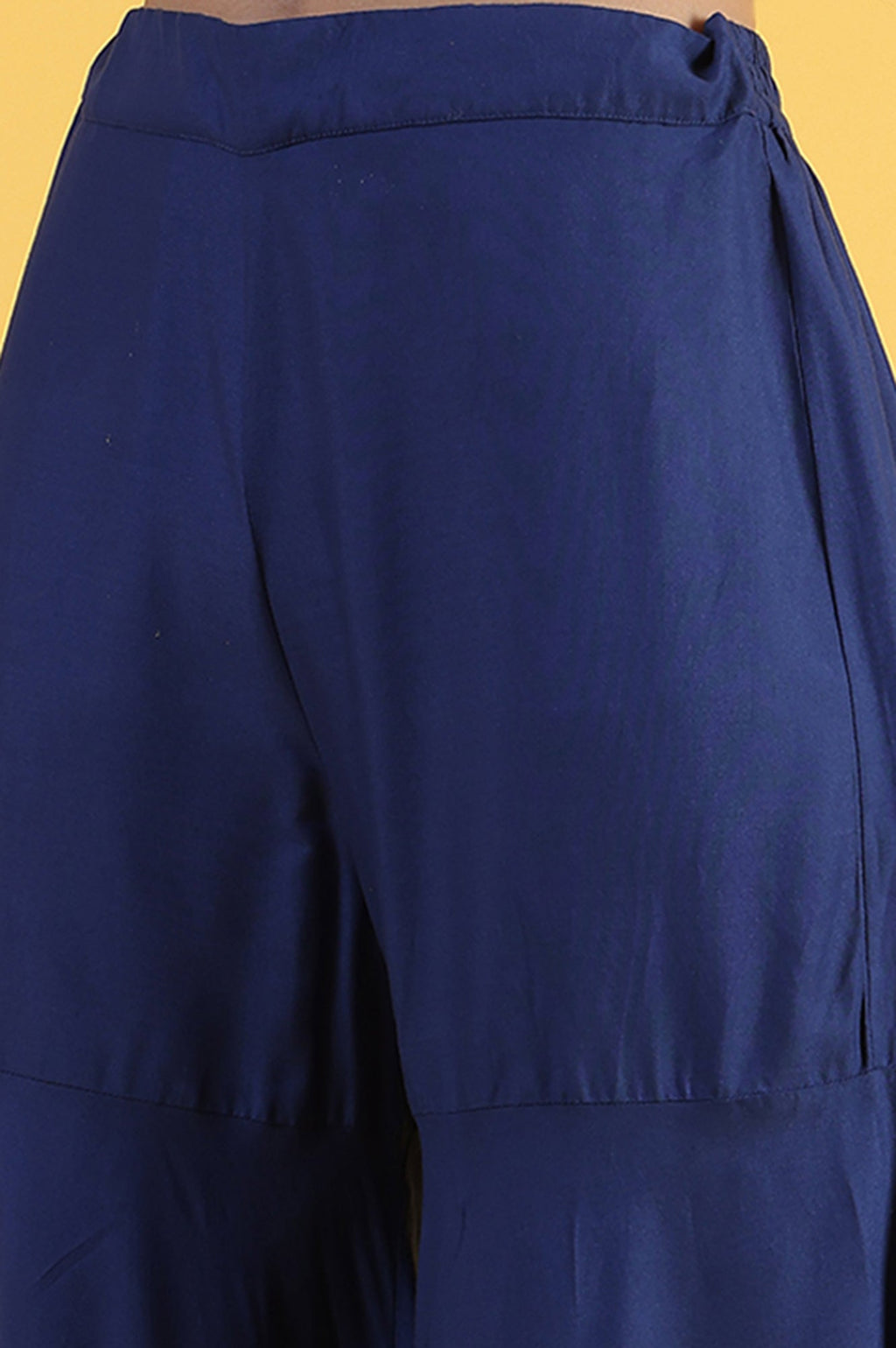 W for Woman Blue Printed Metallic Embroidery Straight Kurta & Sharara with Dupatta Set | Grocsy