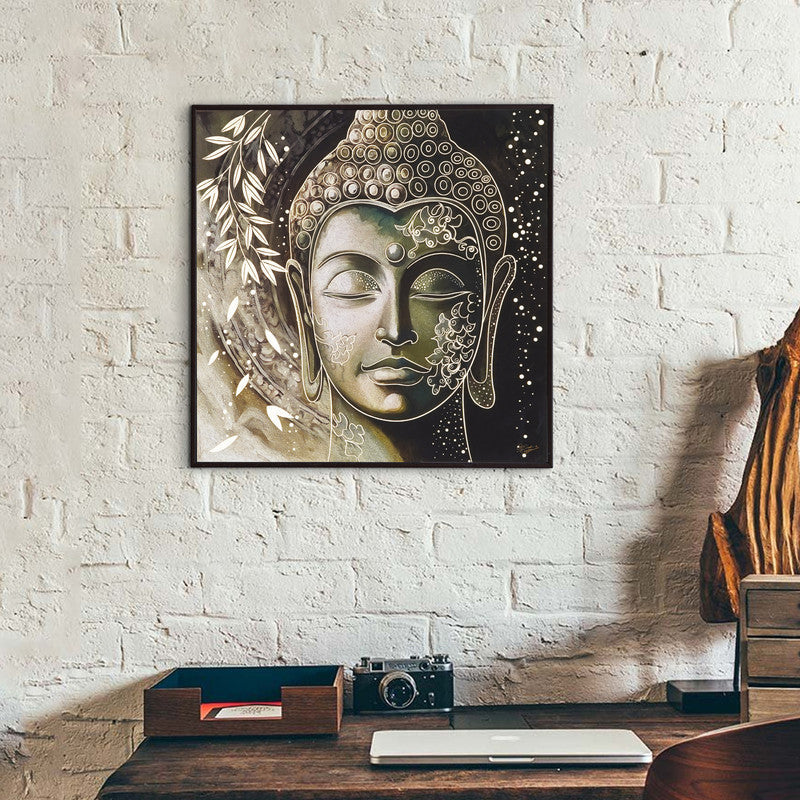 Tehzeeb Creations Golden Embossed Wall Painting | Grocsy